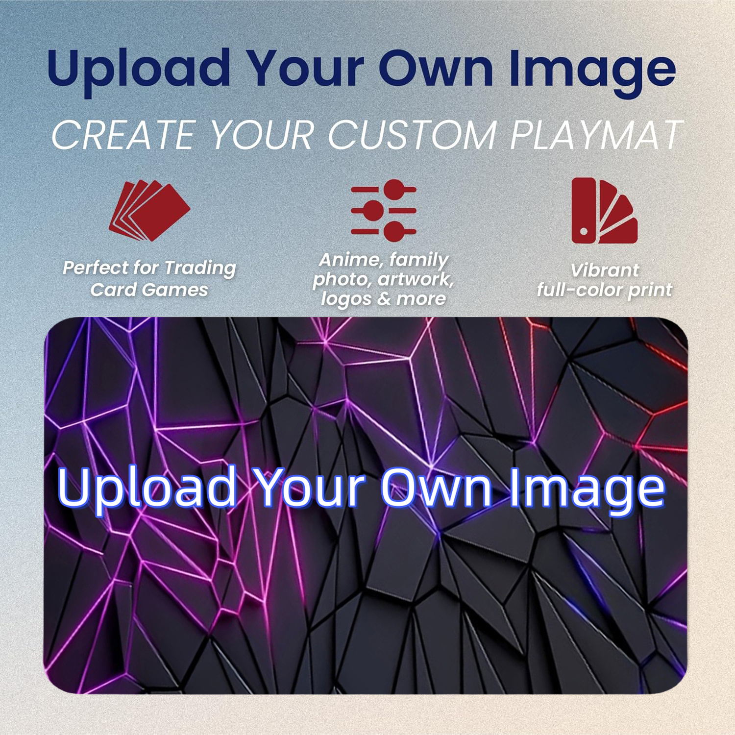 Custom Rune Field Game Play Mat for TCG, Card Game Accessory